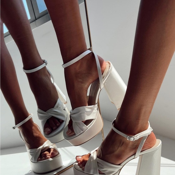 Princess Polly Shoes - Princess Polly White Platform Heels